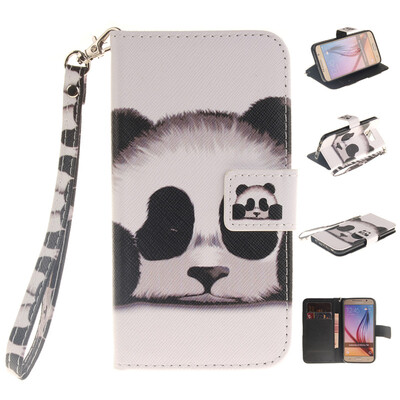 

Panda Design PU Leather Flip Cover Wallet Card Holder Case for SAMSUNG GALAXY S6