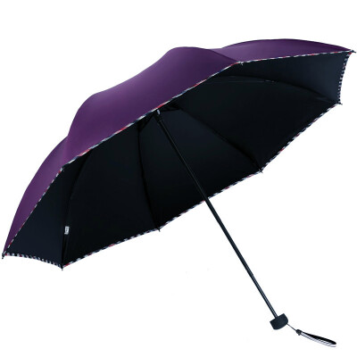 

Jingdong Supermarket] Paradise umbrella century good margin black rubber twist sun umbrella sun umbrella 33186E sauce red