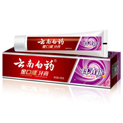 

Юньнань Baiyao зубная паста Златоуста здоровье 105g (рот свежий Zest Orange Rose)