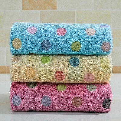 

Covator Towel Color Boca Dot Jacquard Cotton Towel 3pcs 8196FT Powder Blue Yellow 34 74cm