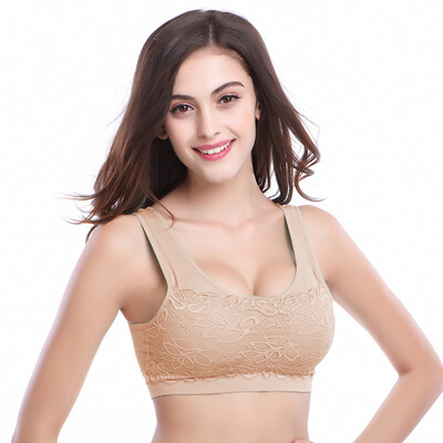 

[Jingdong supermarket] Palando (PLANDOO) Seamless no steel lace sports bra comfortable no tie Bra underwear Yoga running vest black M