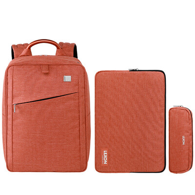 

France LEXON music on the 15-inch shoulder bag computer bag purse package wash bag combination models men&women business leisure travel bag LNE602552O06T orange