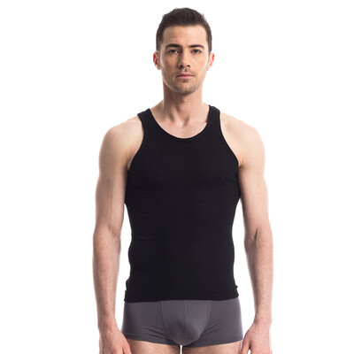 

Three guns THREEGUN vest three gun vest Shu skin cotton wick elastic men vest black L