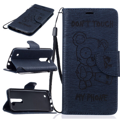

Blue Bear выбитый PU кожаный бумажник чехол Классический откидная крышка с подставкой Функция и слот кредитной карты для LG K7 / K