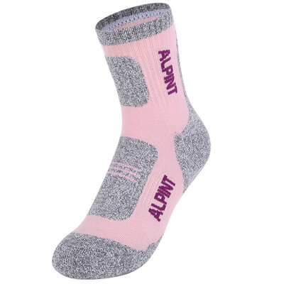 

El Monte ALPINT MOUNTAIN аксессуары на открытом воздухе теплые мужские и женские носки, идущие на ногах, носки для походов hiking coolmax skiing long section 640-925 pink M