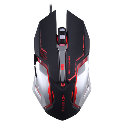 

Hyundai HYUNDAI HY-G12 luminous gaming gaming mouse weight LOL CF game black