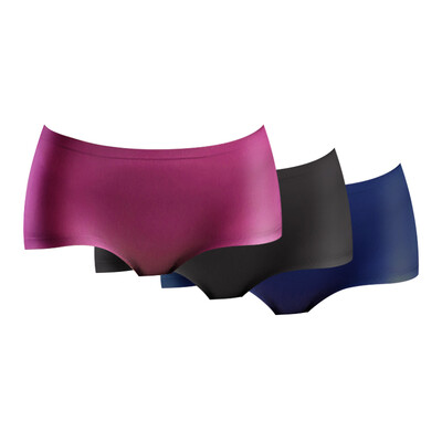 

The United States&Ya Ting 3 ladies underwear Seamless sexy light&pure color pure cotton crotch underwear female Bordeaux red ghost black Prussian blue  code