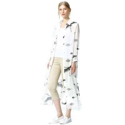 

UR Women Loose Print Perspective Длинная рубашка с длинным рукавом WG16R1LN2000 White M