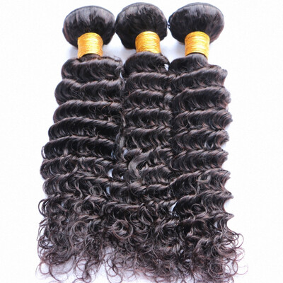 

Brazilian Deep Wave Virgin Hair 3Pcs Unprocessed Deep Curly Human Brazilian Hair Weave Bundles Cheap Brazilian Virgin Hair Wavy