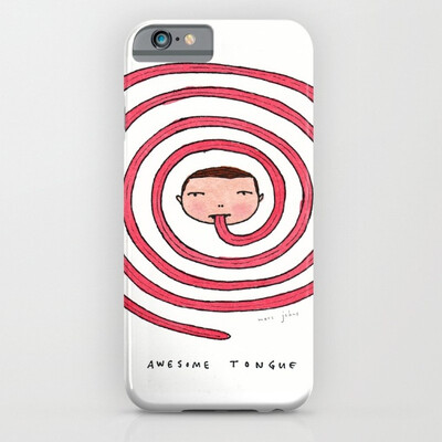 

iPhone 6s Slim silicone Case protective shockproof Awesome tongue by Marc Johns