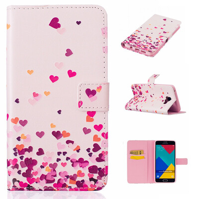 

Pink Heart Design PU Leather Flip Cover Wallet Card Holder Case for SAMSUNG GALAXY A5 2016A510