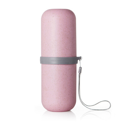 

Bancheon Wheat Straw Wash Series Vatican Wheat Straw Mouthwash Cream Capsule Travel Brush Cup Storage Toilet Set Toothpaste Toothbrush Holder Cylinders Gentle Pink