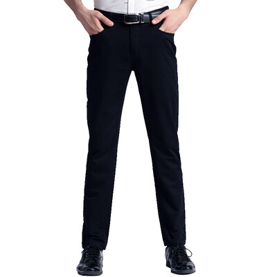 

Acacia bird xiangsiniao casual pants men's cotton Slim solid color in the waist straight pants khaki 34 yards