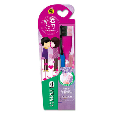 

Джингдонг Блэк (Darlie) Пары зубная щетка комплект (близость) + углерода проволоки высокой плотности специализируется на десневой ухода