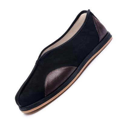 

Cloth cloth old Beijing shoes shoes men&39s shoes traditional Chinese wind kung fu shoes round mouth non-slip middle-aged retro shoes 63X-0117 black 40 yards