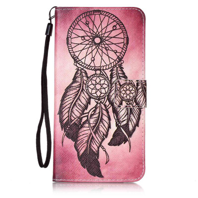 

Maroon Wind Chimes Design PU Leather Flip Cover Wallet Card Holder Case for Apple iPhone 7 Plus