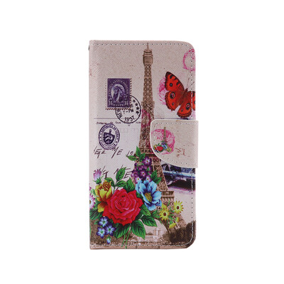 

Бабочка Башня Дизайн Кожа PU откидной крышки Кошелек Карты Держатель чехол для LG G5