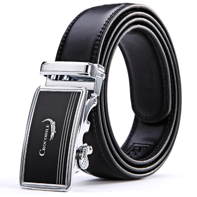

CROCODILE leisure simple leather automatic buckle men's belt