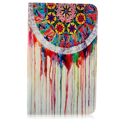 

Dreamcatcher Style Embossing Classic Flip Cover with Stand Function and Credit Card Slot for SAMSUNG Galaxy Tab E 8.0 T377V
