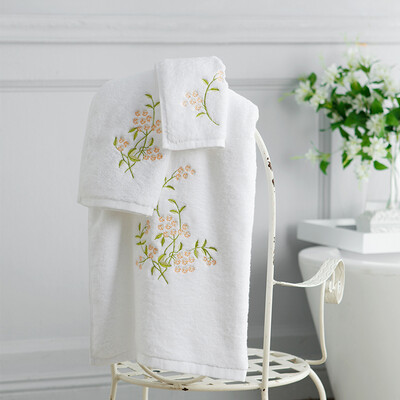 

(Tevel) полотенце домашний текстиль хлопчатобумажное вышитое полотенце трехкомпонентное полотенце * 1 полотенце * 1 банное полотенце * 1 шт.