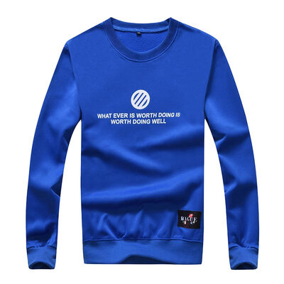 

Longde Jeep T-shirt fashion men's round neck long-sleeved sweater 17030L03 color blue