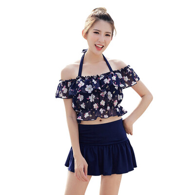 

Empire wolf EMPIPEWOLF YY001 2017 new ladies swimsuit student sports swimwear bubble hot spring conservative thin angle split swimsuit all pink