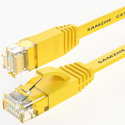 

Shanze (SAMZHE) SZ-601YL шесть CAT6 класс Гигабитная плоская кабельная компьютерная сеть перемычка линейный кабель желтый 1 метр
