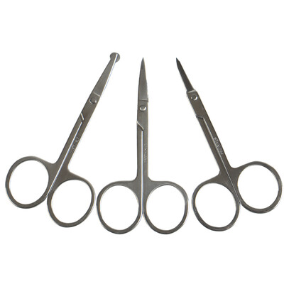 

US-style stainless steel beauty scissors three sets eyebrow cut tool cut nose hair cut MF5057 Xiu Mei knife make-up scissors double eyelid paste false eyelashes