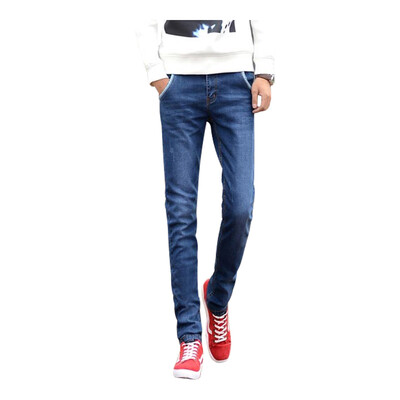 

Zhuo Shidu джинсы мужчины мужчины Тонкие длинные брюки корейские молодежные мужские эластичные мужские брюки QT1012-2036 синий 30