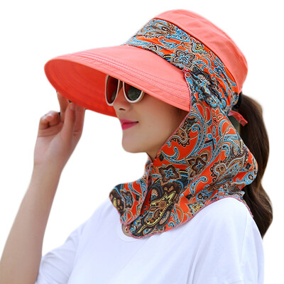 

[Jingdong supermarket] Ai Ke baby (IKEWA) ZYM0037meihong sun hat female summer sun hat can be folded neck hat outdoor beach cap cold cap female red