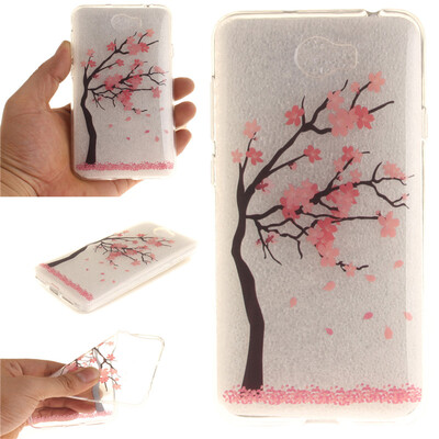 

Red plum blossom Pattern Soft Thin TPU Rubber Silicone Gel Case Cover for Huawei Y5 II