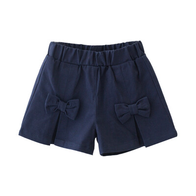 

Cichen Kids Girls' Bowknot Cotton Solid Shorts Hot Pants 171004 Catch Blue 100