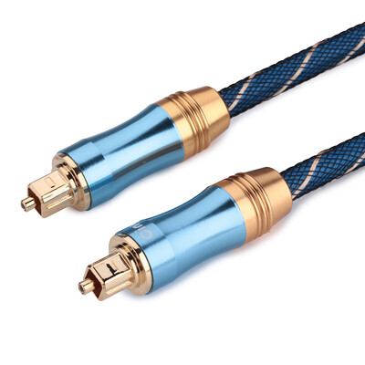 

(Cinyobo) fever digital optical fiber audio interface SPDIF / TOSLINK interface connector TV audio amplifier fiber gold 5 meters