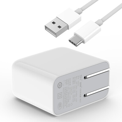

ZMI 18W support 3.0 fast charge dual port 3.6A charger / charge head / adapter purple rice HA622 + type-c suit for Apple Andrews mobile phone flat white