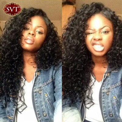 

Brazilian Deep Wave Natural Black 4 Pcs/lot Deep Curly Virgin Hair Weave Deep Wave Brazilian Hair Grade 7A Virgin Brazilian Hair