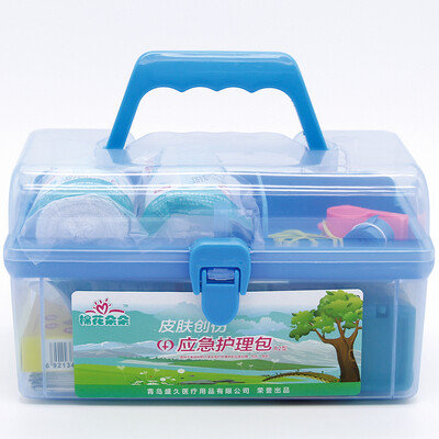 

Cotton blossoming trauma emergency care package Outdoor car first aid kit medicine box (containing 138 components