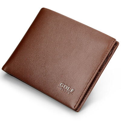 

Гольф GOLF мужской кошелек первый слой кожаный многофункциональный кошелек тонкий пункт износостойкий карточный кошелек мужской короткий параграф Q490431 коричневый
