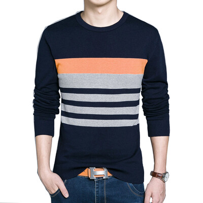 

GEEDO sweater men spring section round neck sweater sweater 1602 blue color