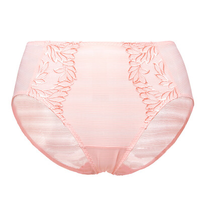 

Love Aimer ladies underwear flower hi high waist briefs sexy embroidery AM22HB1 pink 17082 XL single