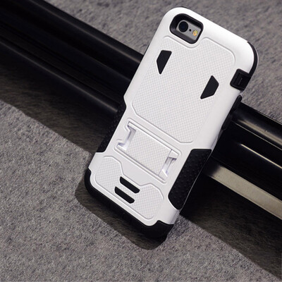

Outdoor Phone Case Cover For iphone 6 6s plus PC+Silicone Full Protective Kickstand Armor Hard Case For iphone 7 plus With Mobil