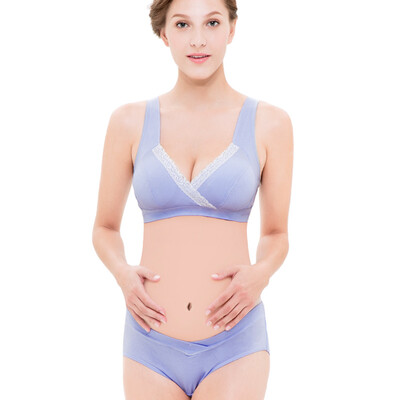 

love treasure for pregnant women underwear breast-feeding bra underwear set without steel ring breastfeeding before opening M501 skin color