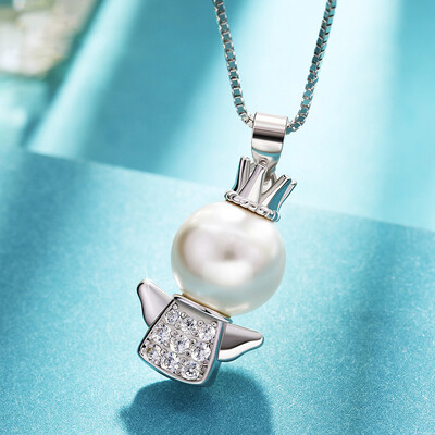 

Static Style S925 Silver Necklace Wyatt Heart Heart Swarovski Elements Crystal Cube Cloak Chain Tanabata Gift Valentine's Day Gift Send Girlfriend White