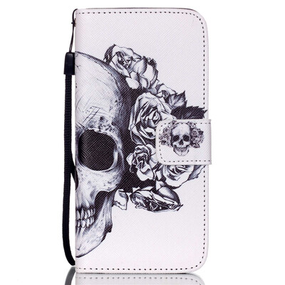

Skull Design PU Leather Flip Cover Wallet Card Holder Case for IPHONE 6G