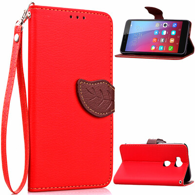 

Red Design PU Leather Flip Cover Wallet Card Holder Case for Huawei Honor 5X