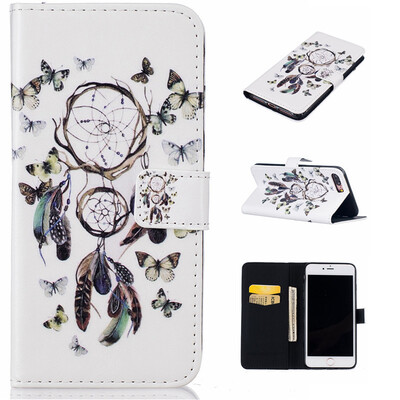 

Butterfly chimes Design PU Leather Flip Cover Wallet Card Holder Case for IPHONE 7 Plus 55 inch