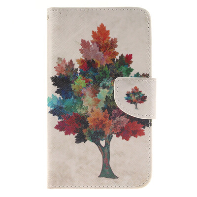 

Colorful tree Design PU Leather Flip Cover Wallet Card Holder Case for ASUS ZenFone5