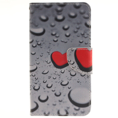 

Heart-shaped waterdrop Design PU Leather Flip Cover Wallet Card Holder Case for LG G3 Stylus D690