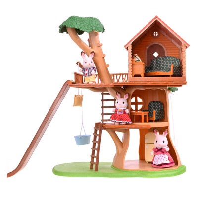 

Sambler семья японский бренд принцесса игрушка девочка кукла дом моделирования лес семья семейный дом магазин дом - счастливый дерево хижины SYFC28828