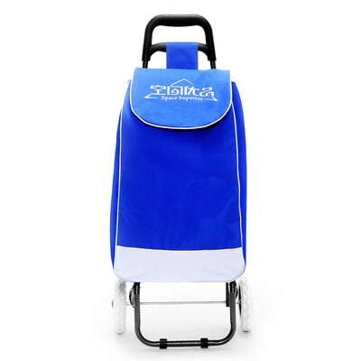 

Space Premium Multi-Function Portable Folding Supermarket Shopping Cart Blue