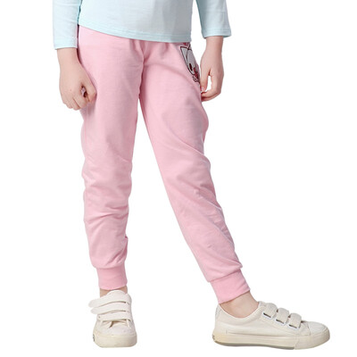 

Xin Song girls light powder kitten patch embroidered leisure sports trousers children spring spring knitted sports pants E043B150 58